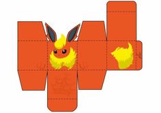 an origami pokemon paper toy with the pikachu on it's chest