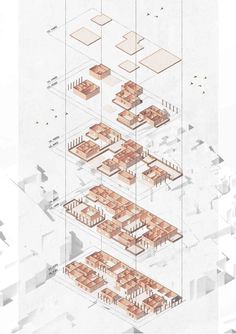 an architectural diagram showing the various rooms and spaces in which people can use them to work