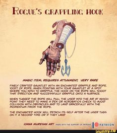 a poster with an image of a hand holding a hook and the caption reads, roger's grafpling hook