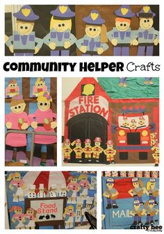 the community help crafts are made with construction paper