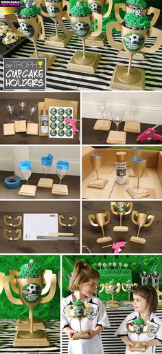 a collage of photos showing different types of decorations