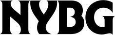 the nybg logo is shown in black and white