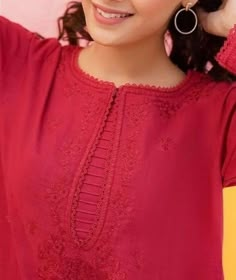 Pakistani Gala Design For Kurti, Latest Neck Designs For Suits, Suit Neck Designs, Women Trousers Design, Womens Trendy Dresses, Trendy Shirt Designs