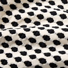 black and white polka dot print fabric