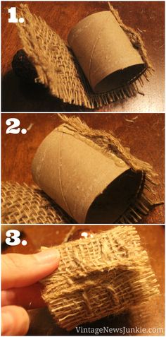 three pictures showing how to make a burlock