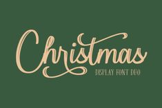 christmas display font duo on green background