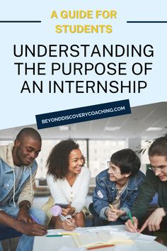 the cover of a guide for students'understanding the purpose of an internship