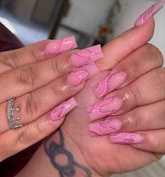 Sweet Sixteen Nails Ideas, Pink Acrylic Nail Designs, Nail Designs Ideas, Cute Pink Nails, Purple Nail Designs, Colored Acrylic Nails, Purple Nail, Summery Nails, Girly Acrylic Nails