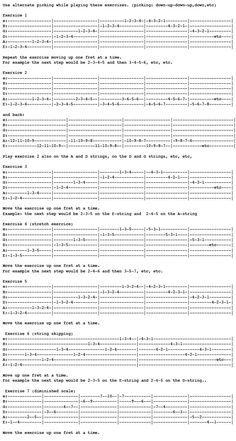 the guitar tabula is shown in black and white