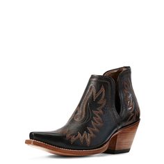 Ariat Dixon Boot, Ariat Dixon, Western Ankle Boots, New West, Weather Boots, Side Design, Western Boots Women, Western Booties, Favorite Boots