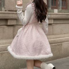 Please take the size info as a reference. The measurement error between 1-4cm is in the normal range.Fabric Material: Polyester. LaceColor: Pink. WhiteSku: SE22988Size Chart: S. M. L. XL Winter A-line Dress With Ruffles, Pink Sleeveless Winter Dress, Feminine Ruffled Winter Dresses, Winter Feminine Dresses With Ruffles, Feminine Winter Dresses With Ruffles, Feminine V-neck Winter Dress, Winter Pink Ruffled Dresses, White Sleeveless Winter Dress, Casual Pink Winter Dresses