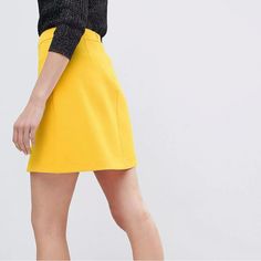 Asos Design Tailored Pop Yellow Mini Skirt. Size 8. New With Tags. 6 A-line Stretch Mini Skirt For Work, Stretch A-line Mini Skirt For Work, Yellow Flared Workwear Skirt, Chic Yellow Mini Skirt For Work, Yellow Pencil Skirt For Workwear, Chic Yellow Mini Skort, Chic Yellow Mini Skirt With Lining, Chic Yellow Skort For Day Out, Yellow Skirt For Workwear