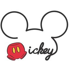 mickey mouse's head with the word disney on it