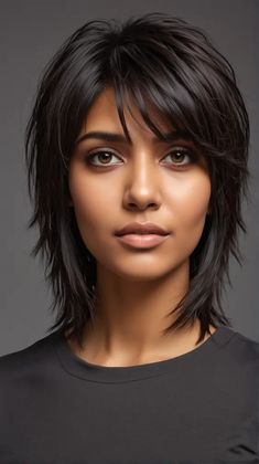 23 Discover Stunning Medium Shag Haircuts for All Hair Types Medium Length Shags, Short Shaggy Haircuts Straight Hair, Short Hair Trends 2024 Haircuts Women, Haircut Trends 2024 Women, Short Woman Haircut, Modern Shag Haircuts Short, Modern Shag Haircuts Medium, Shag Without Bangs, Choppy Layers For Medium Hair