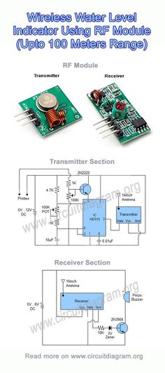 an electronic circuit diagram with instructions for using it to control water level and temperature levels