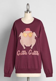 Ready to gobble ‘til you wobble this holiday season? This soft and cozy fleece will make you feel thankful as ‘cluck’ this Thanksgiving and beyond to be cuddled up in such a clever top! Plus Size Christmas Tops, Fez Hat, Gobble Til You Wobble, Yellow Sunglasses