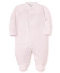 Meet the perfect basic for your baby wardrobe. Made from 100% pima cotton, it will feel oh-so-soft and comfortable against your little one's skin. Snaps aid in easy changing. 100% Pima Cotton Made in Peru Mitten-cuffs prevent scratching (PR, NB, 0-3) Snaps from neckline to feet Machine wash cold; tumble dry low We credit our incredible softness to our special Peruvian Pima Cotton. The longer fiber length results in a more durable fabric that gives off a slight luster and produces a luxurious tex Kissy Kissy, Girls Wardrobe, Baby Boutique, White Trim, Pima Cotton, Peru, Pink White