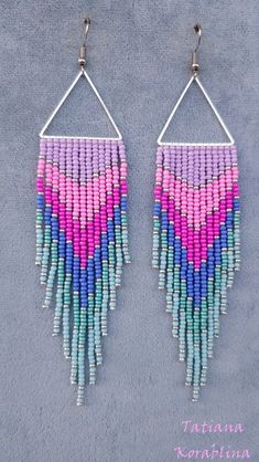 These unique handmade earrings are made of high-quality Czech beads and strong synthetic thread. They are elegant, fashionable, and highly versatile, suitable for everyday wear. There may be some color discrepancies which is due to the different monitor settings 100% hand made with love! Measurements: Length-about 13.5cm (5.11 inch) Width -about 3 cm (1.18 inch) Materials: Stainless steel components Czech glass beads Strong bead weaving thread Pink Beaded Tassel Drop Earrings, Pink Tassel Drop Beaded Earrings, Pink Tassel Earrings With Round Beads For Summer, Summer Pink Tassel Earrings With Round Beads, Colorful Handmade Dangle Tassel Earrings, Pink Tassel Drop Earrings With Dangling Beads, Multicolor Dangle Tassel Earrings With Beads, Pink Beaded Fringe Dangle Tassel Earrings, Handmade Pink Dangle Tassel Earrings