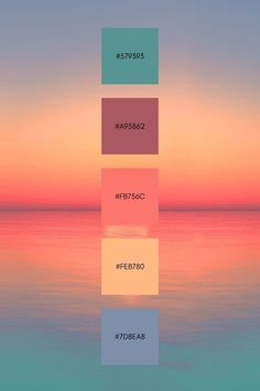 the color palette is shown in different shades