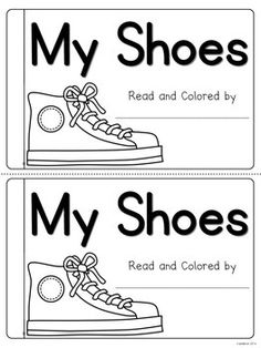 two bookmarks with the words, my shoes read and colored by