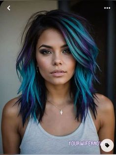 Teal Hair Ombre Blonde, Teal Hair Ombre, 2 Tone Hair Color, Teal Ombre Hair, Hair Ombre Blonde, Exotic Hair Color, Exotic Hair, Rediscover Yourself, Exotic Hairstyles