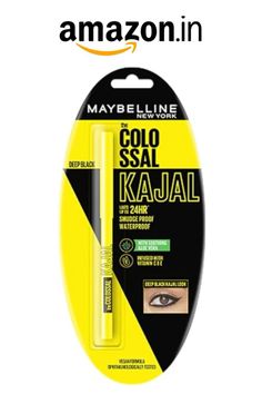 • "This pin contains affiliate links. I may earn a commission at no extra cost to you."  "✨ **Achieve Bold, Beautiful Eyes with Maybelline Colossal Kajal** ✨   This 24-hour **smudge-proof** and **waterproof** kajal gives you an intense, deep black look that lasts all day! 🖤 Infused with soothing **aloe vera** 🌿 and nourishing **Vitamin E** 💧, it’s perfect for everyday wear. Whether you're going for a natural or dramatic look, this kajal has you covered! 💄👁️ #MakeupMustHave #BoldEyes #LongLasting" Waterproof Kajal, Maybelline Colossal, Eyeliner Products, Black Look, Makeup Must Haves, Eyeliner Looks, Dramatic Look, Deep Black