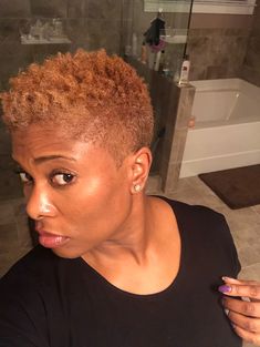 Twa Fades For Women, Brown Shaved Hair Black Women, Honey Blonde Big Chop, Tapered Twa 4c Hair Shaved Sides, Blond Twa On Black Women, Twa Blonde Dark Skin