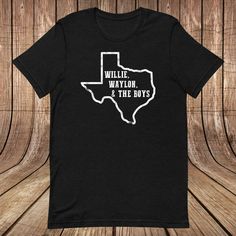 Willie, Waylon, The Boys Texas T-Shirt | Texas Shirt | Country Music T-Shirt | Luckenbach TX Waylon Jennings Lyric Shirt | Gift For Him | Western Shirt * gender-neutral * unisex fit  * shirt sizes + colors available OPTIONS in listing * soft + lightweight  * cozy w. just the right amount of stretch * comfortable + universally flattering t-shirt * 100% combed & ring spun cotton  - Heather colors are a cotton-poly blend Lyric Shirts, Texas Shirt, Waylon Jennings, Texas Shirts, Concert Tshirts, Western Shirt, Western Shirts, The Boys, Shirt Price