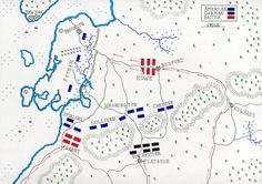 an old map showing the battle of waterloo and its positions in which they were fought