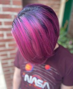 Noir and Candy Pulp Riot color, created by Stylist Rebecca. Reserve today: 816-605-1949 or Book Online Med Hair, Spa Hair, Massage Body, Chop Chop, Pulp Riot, Body Waxing, Fun Hair, Glam Room, Best Salon