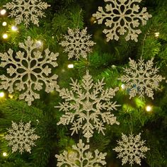 PRICES MAY VARY. SNOWFLAKES OF VARIED SIZES: A value pack of 36pcs gold Christmas glitter snowflakes in 3 varied sizes and 2 different patterns: 8pcs for 4.2 inch for both styles, 10pcs for 3 inch and 10pcs for 1.8 inch. It’s a lot of snowflakes sufficient for your Christmas decorations CHRISTMAS TREE SNOWFLAKES: Featuring sparkly glitters on the surface, these gold snowflakes tree ornaments add much more sparkle to your Christmas tree decorations, various sizes give a nicer variety on the tree, Snowflake Chritmas Tree, Winter Christmas Tree, Christmas Champagne, Christmas Tree Base, Christmas Snowflakes Ornaments, Shatterproof Ornaments, Gold Snowflake, Merry Christmas Decoration, Snowflake Decorations