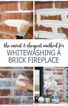 the best and cheap method for whitewashing a brick fireplace