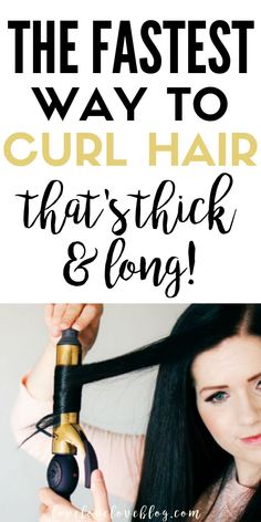 This is my best hair curling tutorial for how to curl your hair easy with a curler! This post is for beginners and those with long hair on how to curl your hair quickly and make it stay! #beauty #hair #hairstyles #longhair #curlingtutorial #curlingiron #beautyhacks #beautytips #longhairstyles Curling Thick Hair, Easy Curled Hairstyles, Curlers For Long Hair, Beach Waves Hair Tutorial, Quick Curls, Easy Curls, Curl Tutorial, Hair Curling Tutorial, Hair Curling Tips