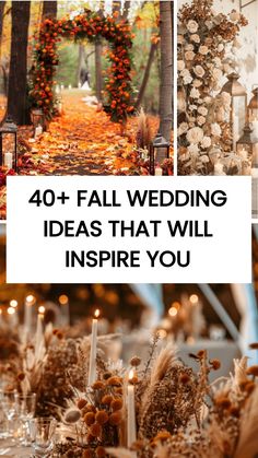 fall wedding ideas that will inspire you to plan the perfect day for an autumn wedding