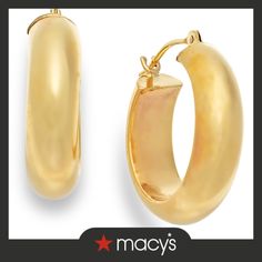 in stock Macy's Hoop Earrings For Formal Occasions, Macy's Hoop Jewelry For Formal Occasions, Macy's Formal Hoop Jewelry, Classic Gold-tone Round Huggie Earrings, 14k Gold Hinged Hoop Earrings For Formal Occasions, Macy's Yellow Gold Hoop Earrings For Formal Occasions, Macy's Yellow Gold Hoop Earrings For Formal Events, Elegant Hinged Yellow Gold Hoop Earrings, Macy's Yellow Gold Hoop Earrings