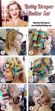 Betty Draper Vintage Hairstyle Directions 60s Hairdo, Vintage Hairstyle, Fashion 50s, Makeup Hacks Tutorials, Sock Hop