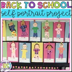 A cute, hands-on self portrait project that is perfect for the first week or first month of school. The kids make themselves and then write why they are unique!Includes:*Templates/tracers for the head, shirt, pants and skirt *Unique writing paper for the bottom of the project (four different option... Self Portrait Project, Back To School Crafts For Kids, First Grade Crafts, Student Gift Tags, School Highschool, Back To School Activity, Get To Know You Activities, Calendar Activities, First Week Of School Ideas