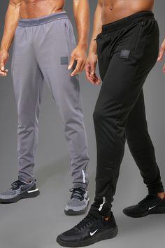 Man Active Gym Performance Jogger 2 Pack | boohooMAN USA Workout Joggers, Weekend Workout, Athletic Joggers, Gym Joggers, Gym Jacket, Plus Size Joggers, Men's Workout, Suits Prom