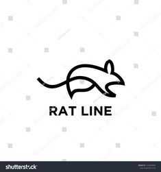 rat line logo design on white background