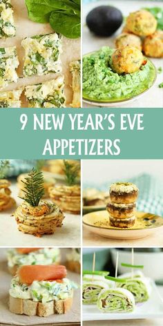 nine new year's eve appetizers that are delicious and easy to make