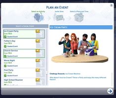 an image of a web page with people on the table and in the background, there is a sign that says plan an event