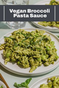 Vegan Broccoli Pasta Sauce is a weeknight friendly pasta dish packed with vegetables and protein. Ready in 40 minutes! #easy #meals #quick #howto #recipes #meatlessmonday #meatless #meatlessmeals #nomeat #vegan #glutenfree #oilfree #sugarfree #plantbased #oilfreevegan #sugarfreevegan #glutenfreevegan #wfpb #forksoverknives #catholic #catholiclife #theplantbasedcatholic #atelizabethstable Vegan Broccoli Pasta, Broccoli Pasta Sauce, Vegan Broccoli, Creamy Pasta Sauce, Plant Based Lunch, Vegan Cheese Recipes, Vegan Dinner Recipes Easy