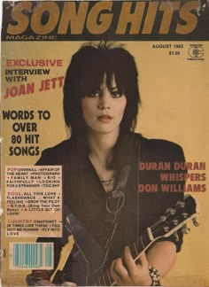 the cover of song hits magazine with joan jettte on it's front page