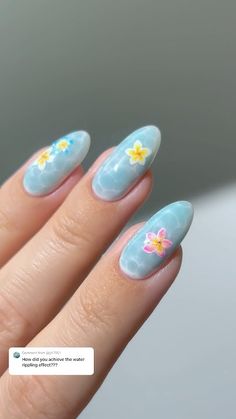 Plumeria Nail Art, Frangipani Nails, Water Nails, Dream Summer, Simple Nail Designs, Cute Nail Designs, Flower Nails, Nails Design, Tropical Flowers