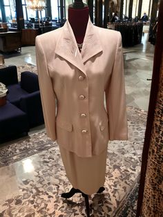 Stunning Casual Corner Two-Piece Dress Suit, US Size 10 Us Size 10, Dress Suit, Decorative Accents, Petite Dresses, Dress Suits, Two Piece Dress, Quality Fashion, Skirt Length, Timeless Elegance