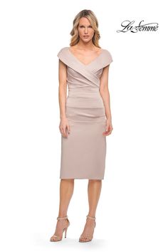 La Femme 30110 - Mydressline Short Sheath Dress, Perfect Cocktail Dress, Sheath Skirt, Dress With Pleats, Semi Casual, Mother Of Groom Dresses, Evening Dresses Short, Bride Style, Bride Dresses