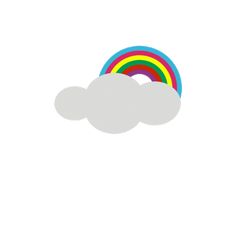 an image of a rainbow in the sky with clouds on it's back ground