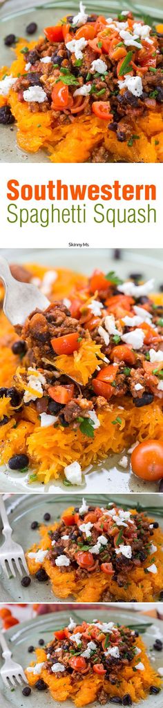 this southwestern spaghetti dish is loaded with lots of fresh ingredients and has been made in the slow cooker