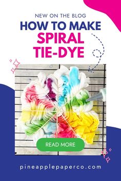 the book how to make spiral tie dye