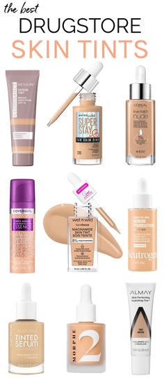 Here are the best drugstore skin tints that even out your skin tone beautifully while smoothing and blurring imperfections for a bright, fresh look (without looking like you have makeup on!) Best Drugstore Skin Tint, Skin Tint Drugstore, Best Drugstore Tinted Moisturizer, Simple Makeup Tips, Artist Tips, Vitamin F, Makeup Artist Tips, Tinted Spf